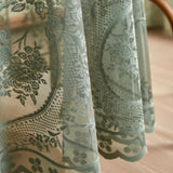 Sheer Lace Round Floral Tablecloth