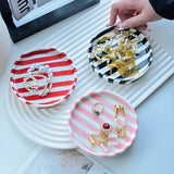 Silva Ceramic Stripe Jewelry Tray
