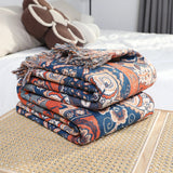 Solea Floral Jacquard Cotton Throw Blanket