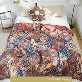 Solea Floral Jacquard Cotton Throw Blanket