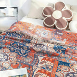 Solea Floral Jacquard Cotton Throw Blanket