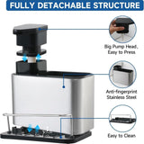 Stainless Steel Dish Soap Dispenser & Utensil Rack