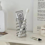 Stainless Steel Spiral Toothbrush Holder