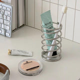Stainless Steel Spiral Toothbrush Holder