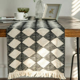 Stitching Tassel Diamond Table Runner