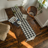 Stitching Tassel Diamond Table Runner