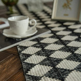 Stitching Tassel Diamond Table Runner