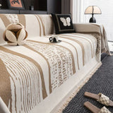 Stone Bohemian Fringe Sofa Cover