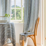 Sunlit Stripes Sheer Tassel Curtain