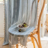 Sunlit Stripes Sheer Tassel Curtain