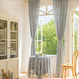 Sunlit Stripes Sheer Tassel Curtain