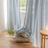 Sunlit Stripes Sheer Tassel Curtain