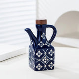 Talavera Ceramic Wooden Lid Oil Dispenser Bottle