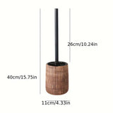 Textured Ceramic Toilet Brush Holder Set