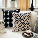 White Tiger Stripe Cushion Cover