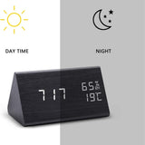 Elora Wooden LED Alarm Clock Digital Display