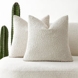 Housse de coussin intemporelle en bouclette