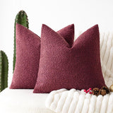 Housse de coussin intemporelle en bouclette