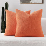 Housse de coussin intemporelle en bouclette