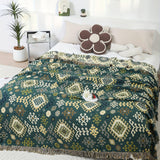 Tribal-Inspired Soft Geometric Fringe Blanket