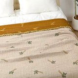 Tropical Palm Tree Reversible Cotton Blanket