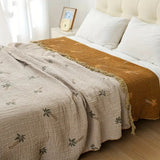 Tropical Palm Tree Reversible Cotton Blanket