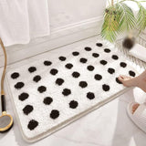 Tufted Plush Polka Dot Bath Mat