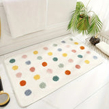 Tufted Plush Polka Dot Bath Mat