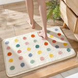 Tufted Plush Polka Dot Bath Mat