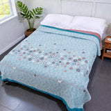 Turquoise Floral Glam Gauze Blanket