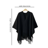 Twilight Chill Acrylic Poncho Shawl
