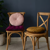 Veloura Round Vintage Quilted Ottoman Cushion Pad