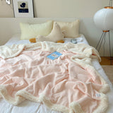 Solène Floral Embossed Sherpa Blanket