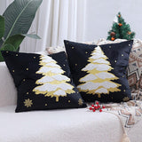 Velvet Christmas Tree Decorative Cushion Cover