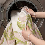 Verdure Leaf Pattern Chenille Sofa Cover