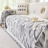 Verdure Leaf Pattern Chenille Sofa Cover