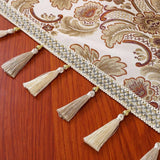 Vintessa Vintage Embroidered Tassel Tablecloth