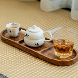 Vivid Wooden Compartment Serving Tray