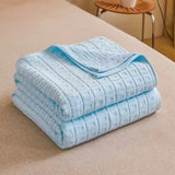 Waffle Cotton Summer Bedspread Throw Blanket