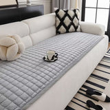 Housse de canapé matelassée en peluche minimaliste