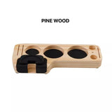 Walnut Espresso Tamper Station Coffee Bar Stand