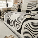 Wavy Stripe Boho Sofa Cover
