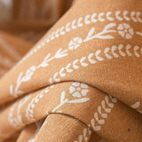 Wheat Pattern Beige Tassel Curtain