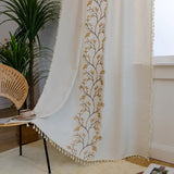 Willow Floral Elegance Tassel Curtain