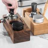 Rectangular Wood Coffee Tamper Station