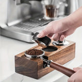 Rectangular Wood Coffee Tamper Station