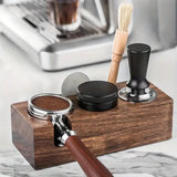 Rectangular Wood Coffee Tamper Station