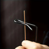 Wooden Incense Burner with Metal Holder