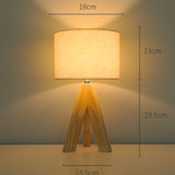 Wooden Tripod USB Table Lamp
