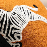 Zebra Dash Embroidered Cushion Cover